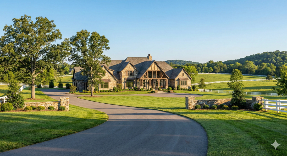 College Grove Tennessee luxury homes with acreage and scenic surroundings