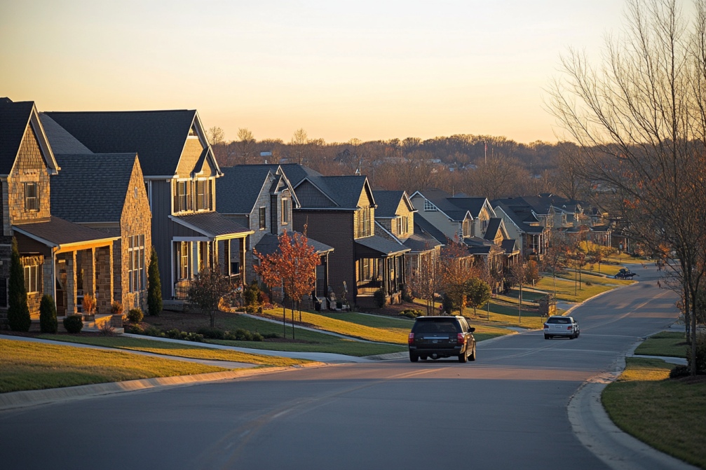 Downtown Mount Juliet TN neighborhood with established homes and tree-lined streets