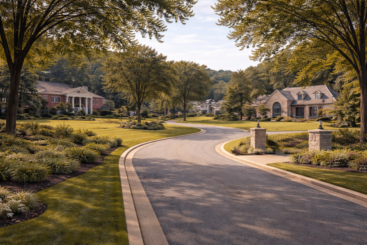 Luxury homes in Belle Meade Tennessee featuring estate properties, large lots, and private upscale living