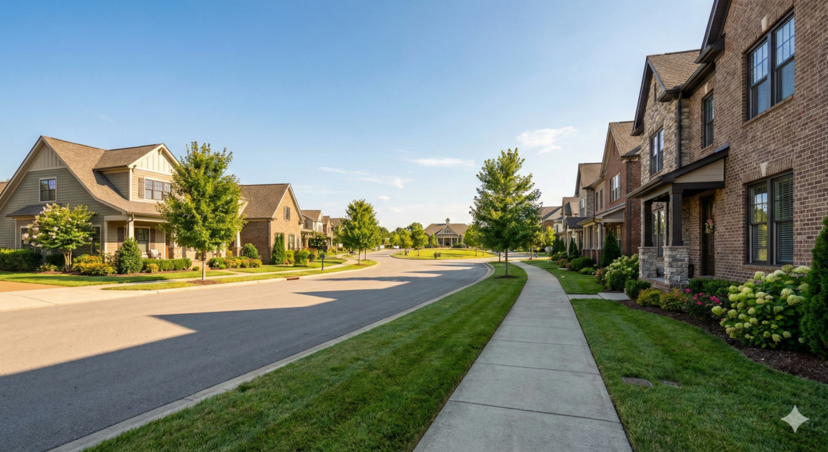 Providence Mount Juliet TN neighborhood with walkable streets and upscale homes