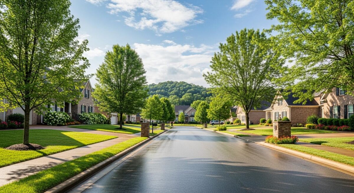 Residential homes in the Burkitt Place neighborhood of Nolensville, Tennessee