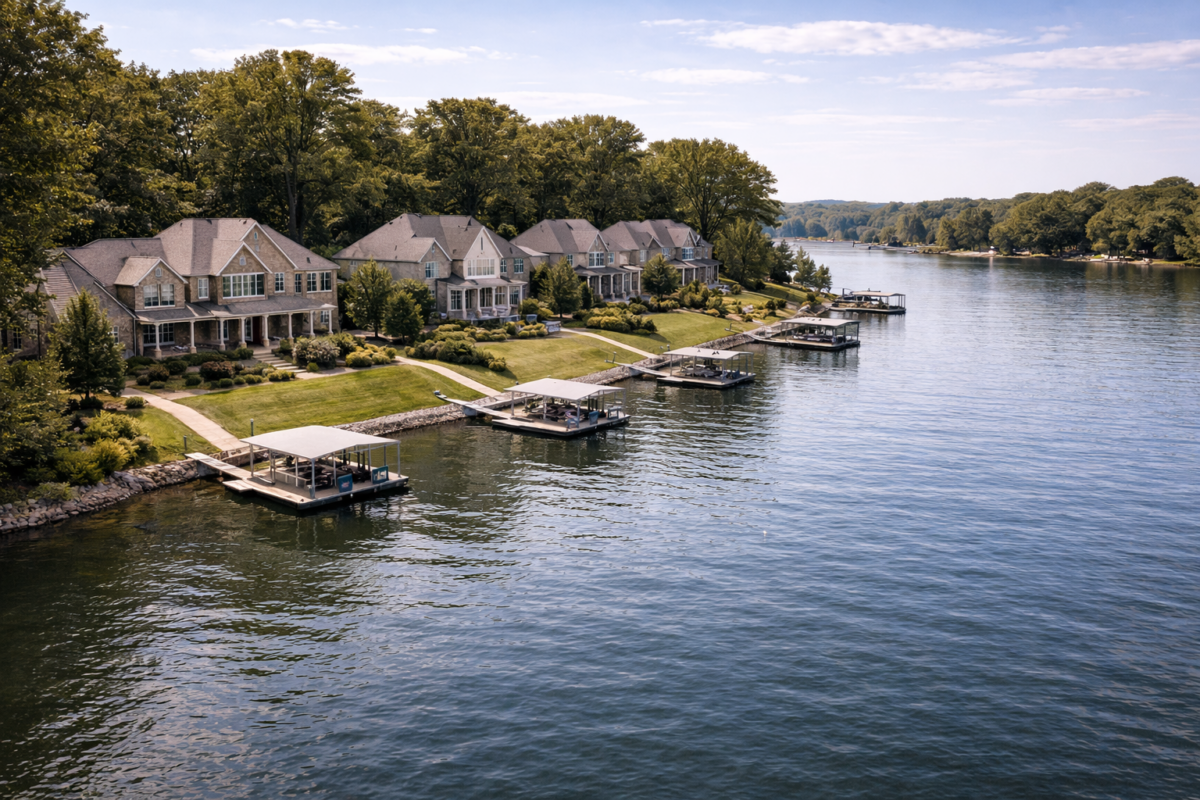 Old Hickory Lake waterfront homes with private docks in Old Hickory Tennessee near Nashville
