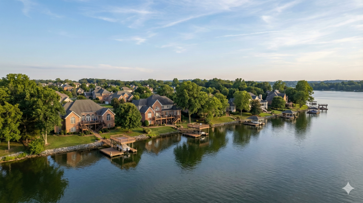 Old Hickory Lake homes in Hendersonville Tennessee with waterfront properties