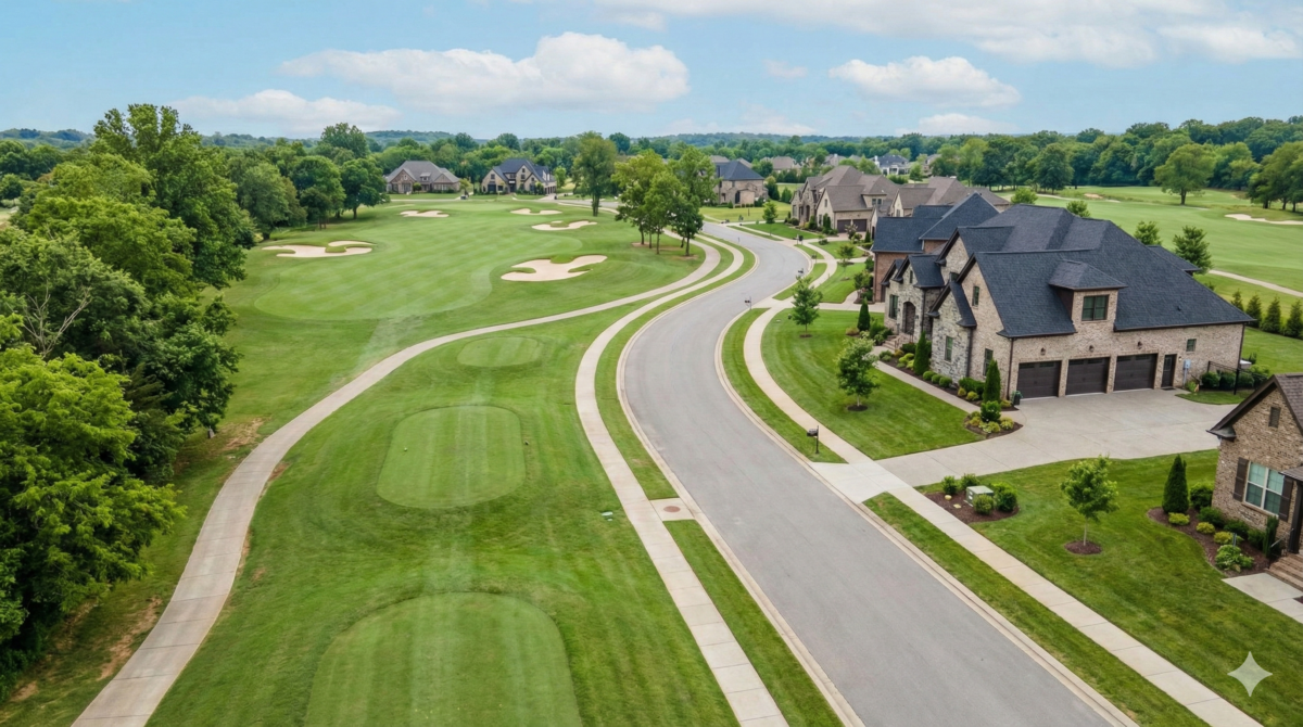 Foxland Gallatin TN golf course community with luxury homes