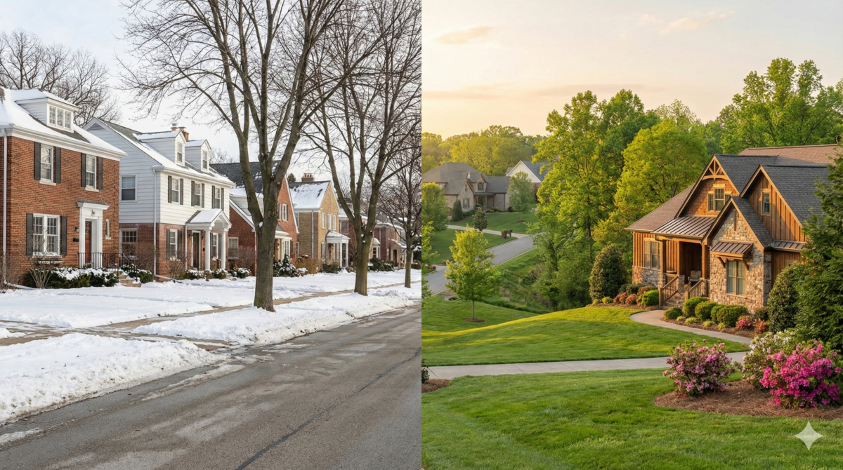 Moving to Nashville from Illinois comparison showing climate and housing differences