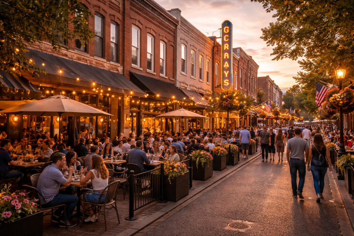 restaurants and dining in historic downtown Franklin Tennessee