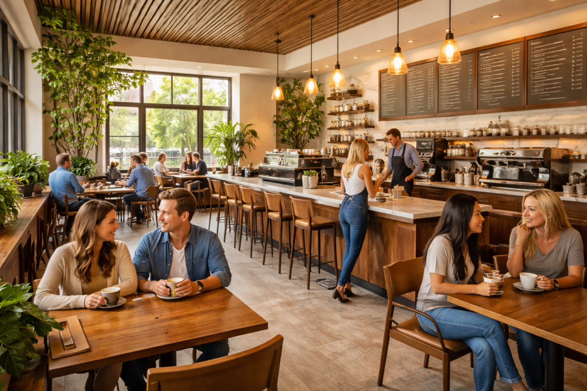 coffee shop interior in Brentwood Tennessee